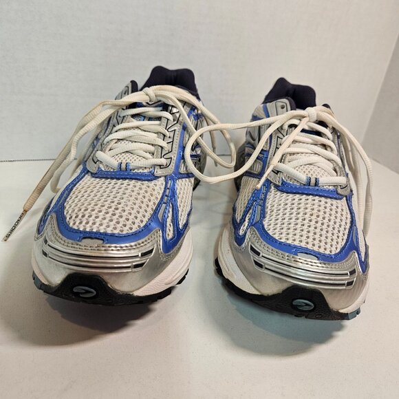 Brooks adrenaline running shoes Women 9.5 universal platform blue white athletic - Picture 3 of 10